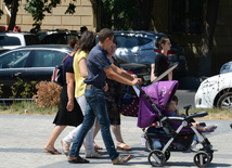 Hot summer day in Baku. Azerbaijan, Baku, 23 August, 2016 